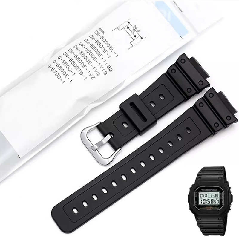 Casio Watches Smartwatch - Tali Resin Persegi Kecil Silikon untuk