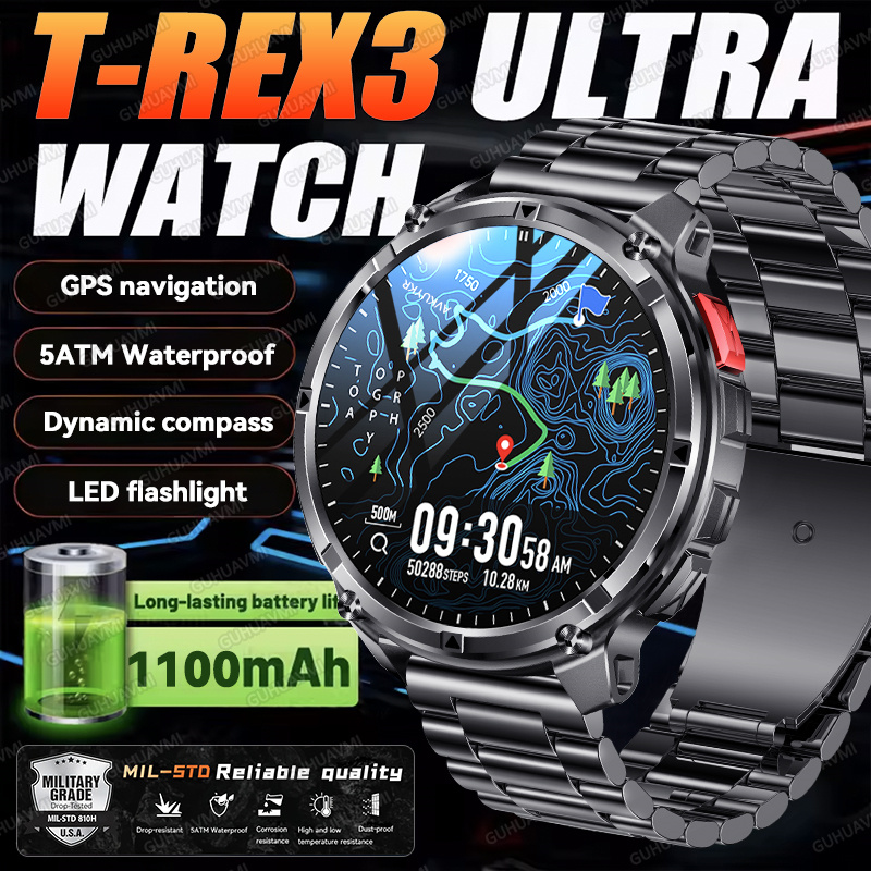 Smartwatch New Watches 2025 - 2026 Jam Tangan Pintar Militer T-Rex3