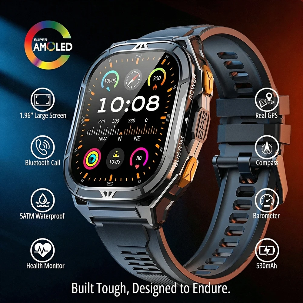 Smartwatch Health Watches - Jam Tangan Pintar AMOLED Mewah GPS