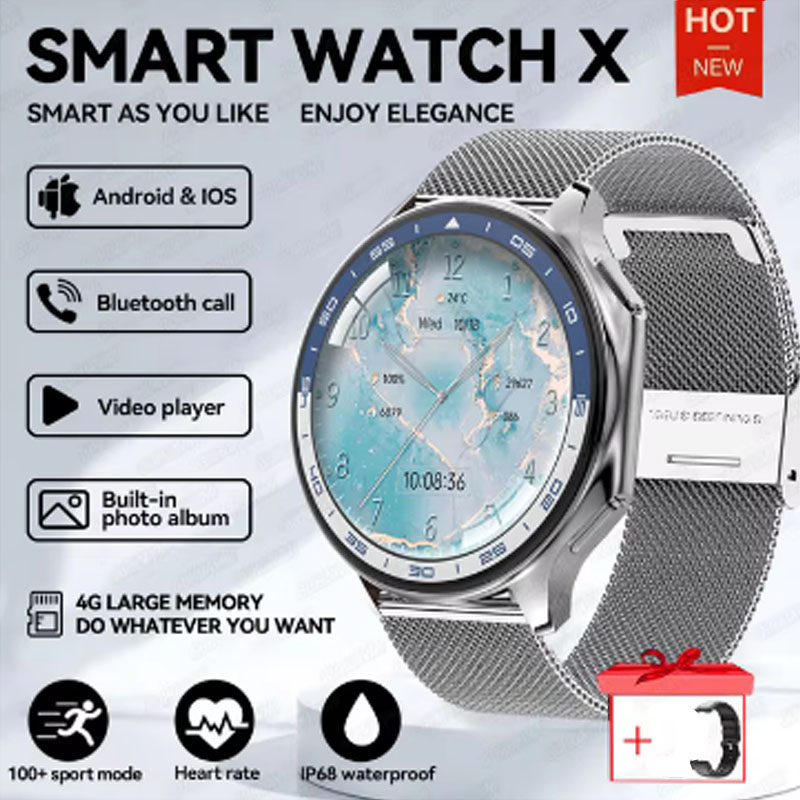 Smartwatch Iphone Watch For Men - Jam Tangan Pintar Layar Besar 1,43