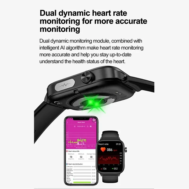Jam Tangan Pintar Pemantauan E - Smartwatch Health Watches ulasan dan harga