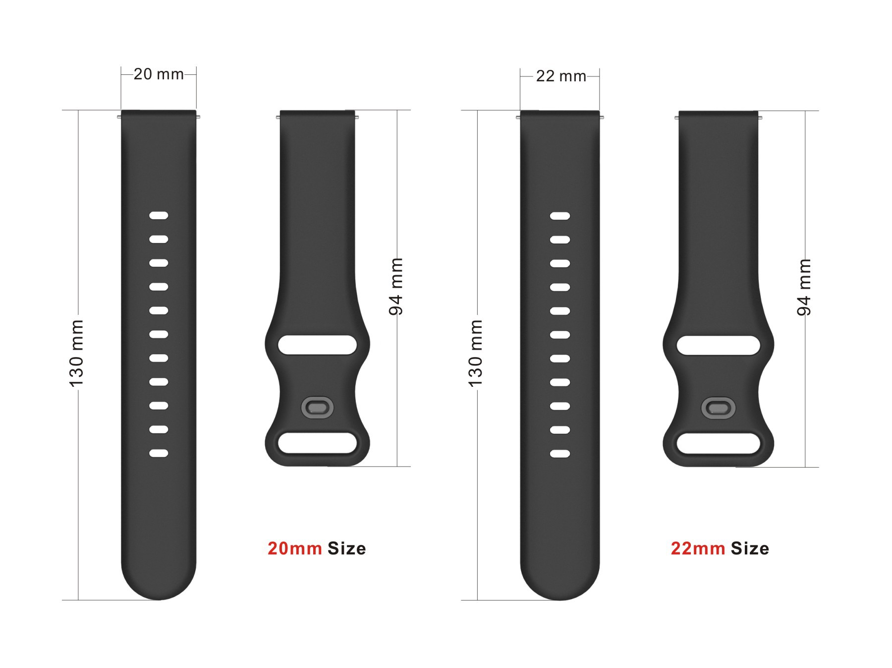 Gelang silikon 20mm 22mm untuk - Titan Watches Smartwatch ulasan dan harga