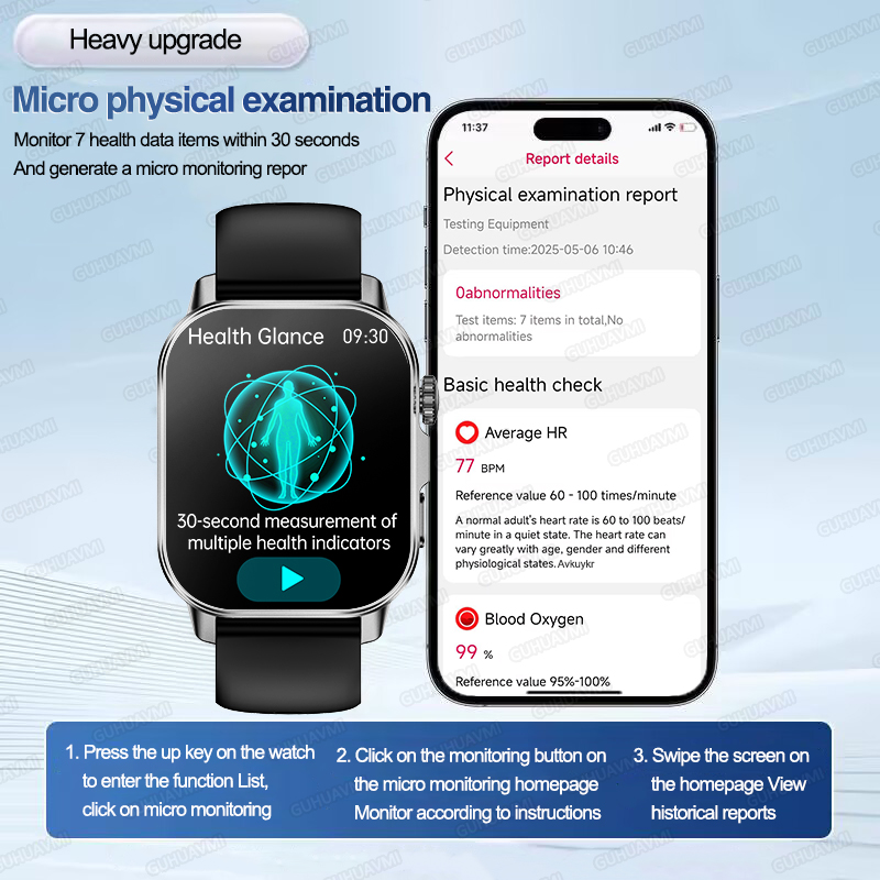 Jam Tangan Pintar Diagnosa Emo - Smartwatch Health Watches ulasan dan harga