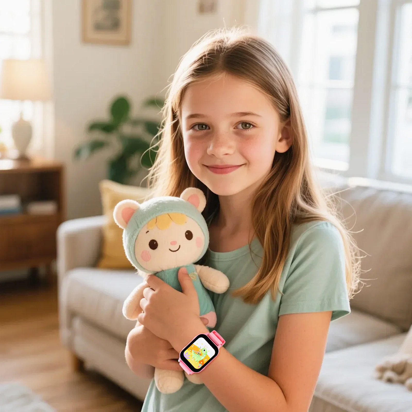 Jam Tangan Pintar Anak dengan  - Smartwatch Pink Watches For Kids ulasan dan harga