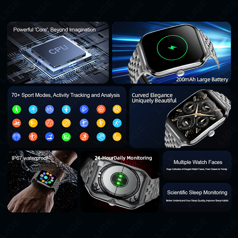 Jam Tangan Pintar LIGE Fashion - Smartwatch Slim Watches For Men ulasan dan harga