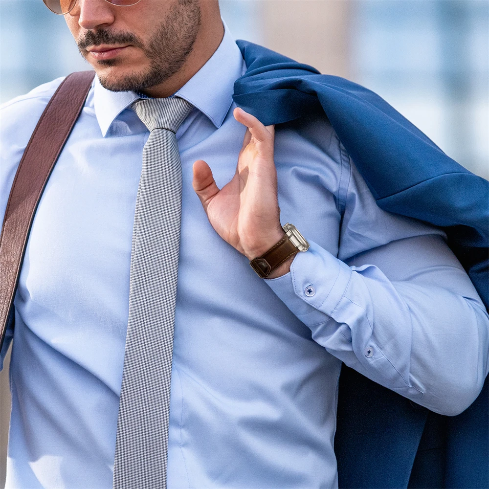 Desain Armor Klasik Tali Kulit - Smartwatch Slim Watches For Men ulasan dan harga