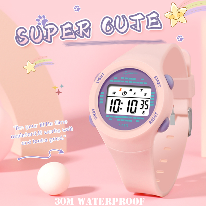 Jam tangan anak elektronik, ja - Smartwatch Pink Watches For Kids ulasan dan harga