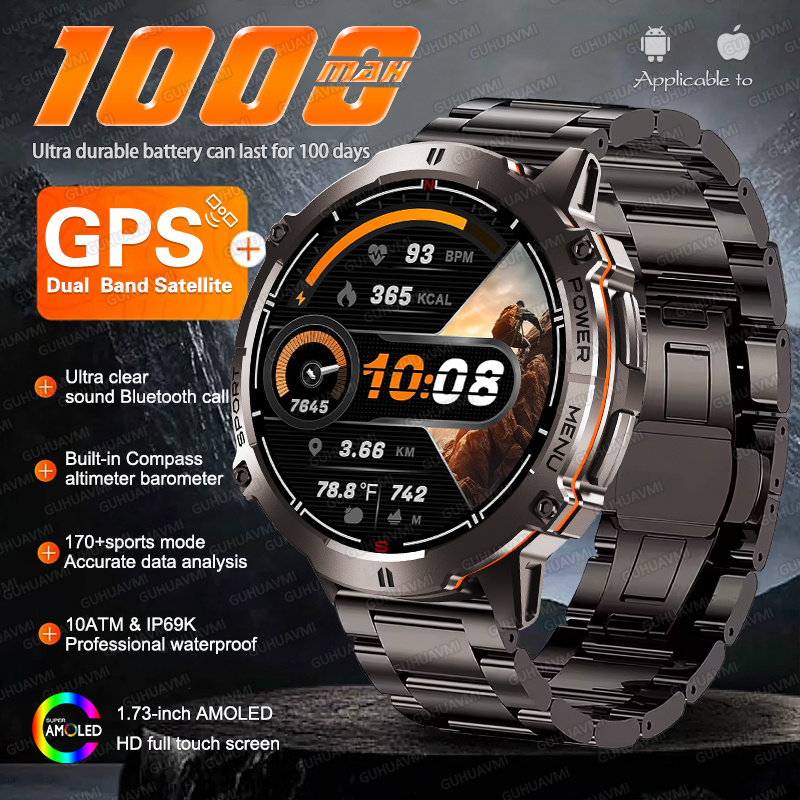 Jam Tangan Pintar Militer NEW  - Smartwatch New Watches 2025 ulasan dan harga
