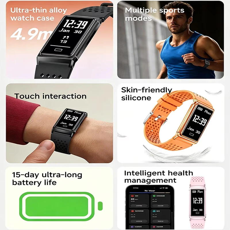 LIGE Gelang Pintar Ultra-Tipis - Smartwatch Slim Watches For Men ulasan dan harga