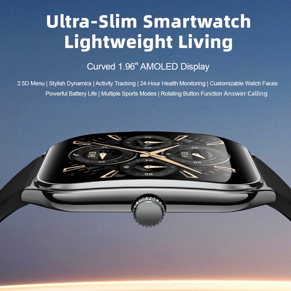 Jam Tangan Pintar Amoled Ultra - Smartwatch Slim Watches For Men ulasan dan harga